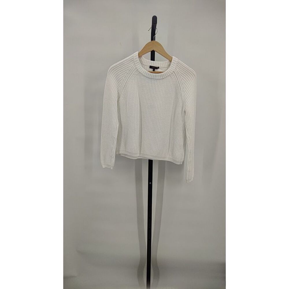 Quince White Ribbed Sweater